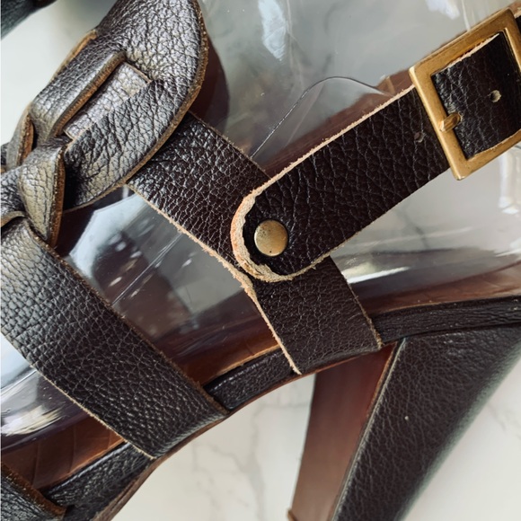 Chie Mihara Woven Suave Leather Slingback Sandals Open Toe Heels | Size 37.5 - Picture 5 of 14